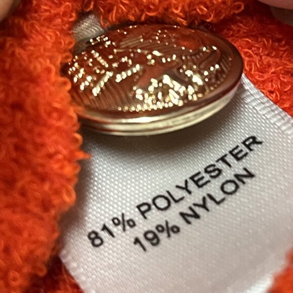 Rachel Zoe Sweater Blazer XL Orange Braided Trim Button Front Cardigan Career - Picture 6 of 10